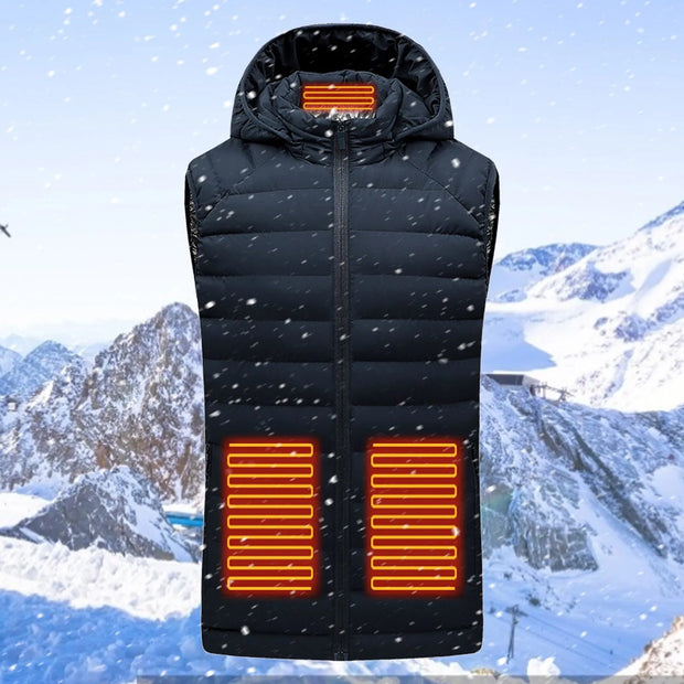 9 Area Heated Vest Jacket Fashion Men Women Coat Intelligent USB Electric Heating Thermal Warm Clothes Winter Heated Vest