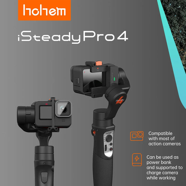 Hohem iSteady Pro 4 Gimbal Stabilizer for Action Camera GoPro 11 12 13 3-Axis Handheld Gimbal for Gopro Hero 10 9 8 7 6 Osmo