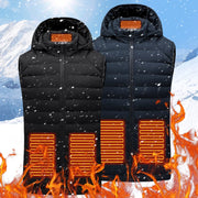 9 Area Heated Vest Jacket Fashion Men Women Coat Intelligent USB Electric Heating Thermal Warm Clothes Winter Heated Vest