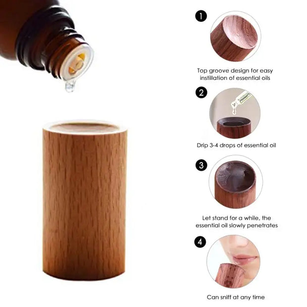 Wooden Essential Oil Aromatherapy Diffuser Wooden Aroma Diffuser Machine Eco-Friendly Fragrance Diffused Wood Refresh Sleep Aid