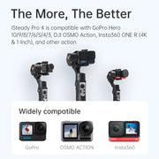 Hohem iSteady Pro 4 Gimbal Stabilizer for Action Camera GoPro 11 12 13 3-Axis Handheld Gimbal for Gopro Hero 10 9 8 7 6 Osmo