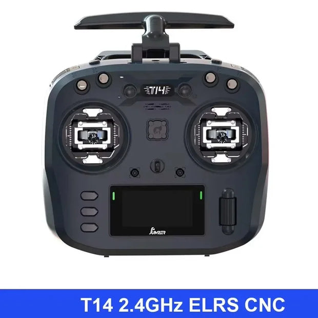 Jumper T14 2.4GHz/915MHz ELRS VS-M Remote Control CNC Hall Sensor Gimbals 2.42"OLED Screen EdgeTX Radio Controller for FPV Drone