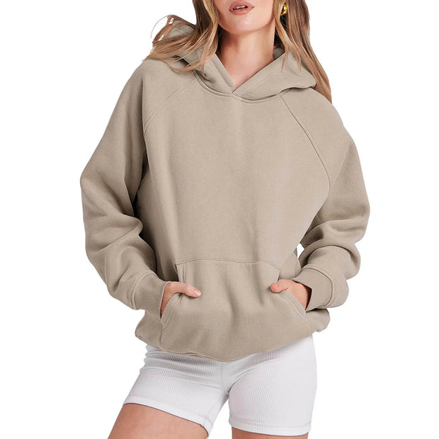 Oversize Lazy Style Women Hoodies Sweatshirts 2024 Warm Long Sleeve Drop Shoulder Pullover Sweater y2k Streetwear Clothes Autumn