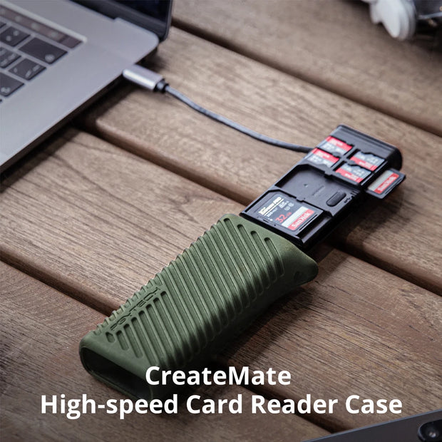 PGYTECH CreateMate High-Speed Memory Card Reader USB 3.1 Type-C Adapter SD/TF Dual-Slot Data Transfer Memory Card Reader Tool