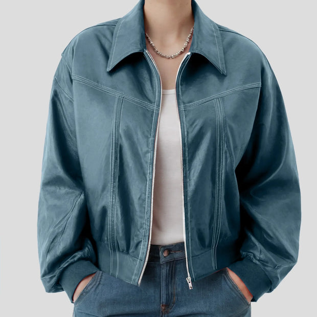 ChicRide: Faux Leather Oversized Moto Jacket