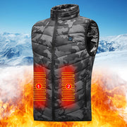 New 9 Heated Vest Jacket Fashion Men Women Coat Clothes Intelligent Electric Heating Thermal Warm Clothes Winter Heated Hunt