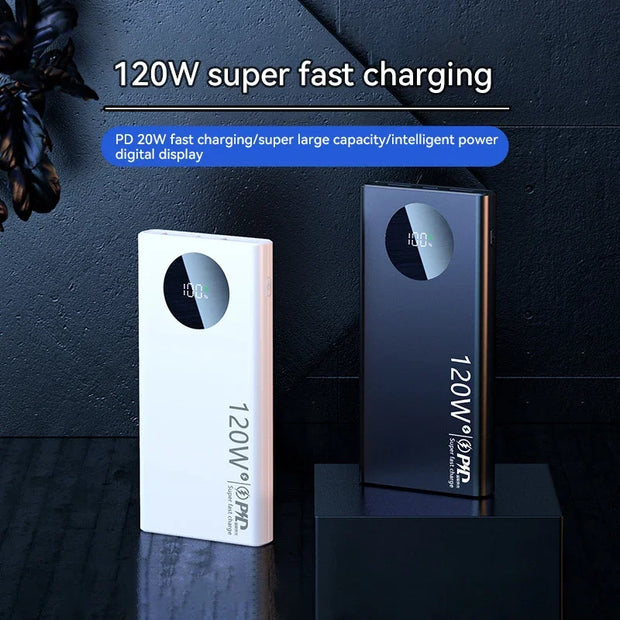 Lenovo 120W Fast Charging 50000mAh Thin and Light Portable Power Bank Cell Phone Accessories External Battery Free Shipping
