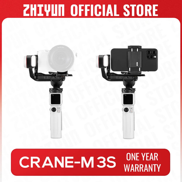 ZHIYUN Official CRANE M3S Handheld Camera Stabilizer Gimbal Bluetooth Shutter Gimbals for Mirrorless Cameras for Sony Canon Niko