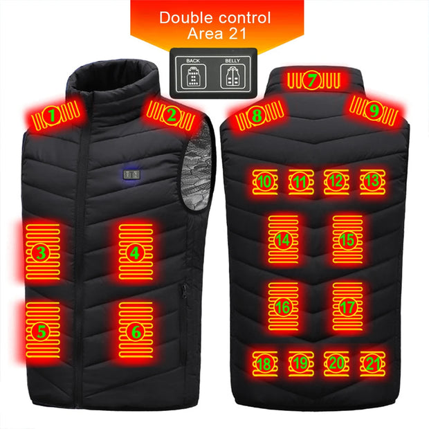 Electric Heated Jackets Winter Waistcoat Electric Heating Thermal Warm Clothes for Men and Women Outdoor Skiing Hiking