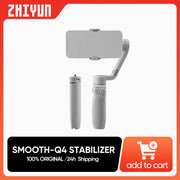 ZHIYUN Official Smooth Q4 Smartphone Gimbal 3-Axis Handheld Stabilizer Phone Gimbals for iPhone 15 pro max/HUAWEI/Samsung/Xiaomi