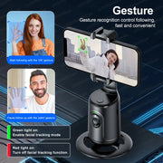 360 Rotation Gimbal Stabilizer for Cellphone AI Following Face Tracking Desktop Gimbal PTZ For Tiktok Smartphone Live P01 Pro