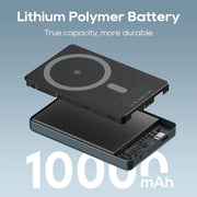 KUULAA Power Bank 10000mAh Mini Magnetic Wireless Fast Charge Auto-Wake for iPhone 15 14 13 Pro Max MagSafe PowerBank