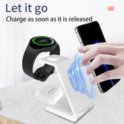 30W Wireless Travel Charger 3 in 1 For Samsung Galaxy S23 S22 Ultra Watch 6/5/4 Active 1 2 Buds 2 Pro/Pro Fast Charging Station