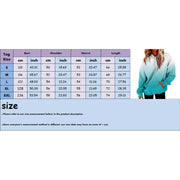 Oversized Hoodies Women Gradient Color Loose Fit Sports Sweatshirt Female Warm Plush Drawstring Hooded Pullovers Winter Clothes