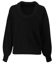 Knitted Sweater Women Long Sleeve Sexy Deep V Neck Pullovers Loose Causal Warm Tops Femme Solid Color Knit Pullover Soft Clothes