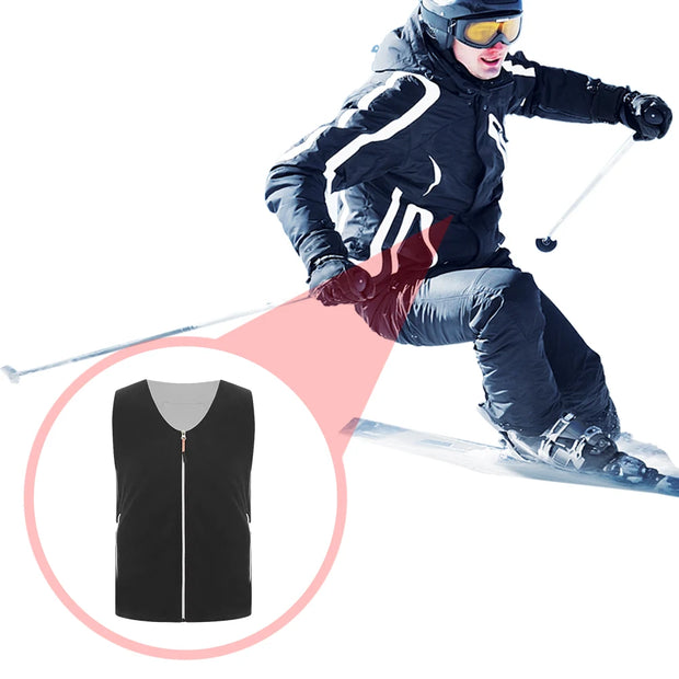 Electric Heated Jackets Winter Heating Vest Electric Heating Thermal Warm Clothes for Men and Women Outdoor Skiing Hiking