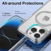 Clear Magnetic Case For Apple iPhone 15 14 13 12 11 Pro Max Plus 13 12 Mini XS Max XR 8 7 SE SE2 With Magsafe Transparent Cover