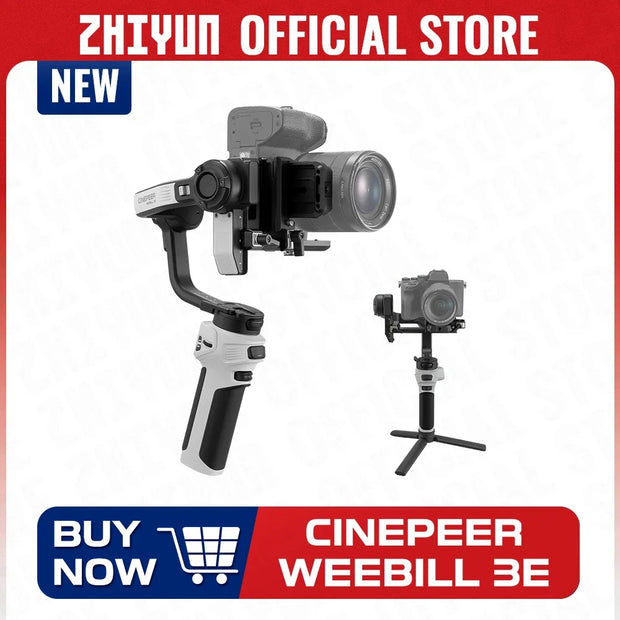 ZHIYUN Official CINEPEER WEEBILL 3E Camera Stabilizer Handheld Gimbal 3-Axis Cameras Gimbals for DSLR Mirrorless Cameras