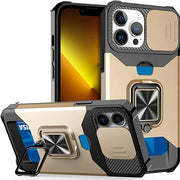 Case For iPhone 15 14 13 12 11 Pro Max Plus 8 7 Plus Mini SE Heavy duty protection with sliding camera cover and card clip Cover