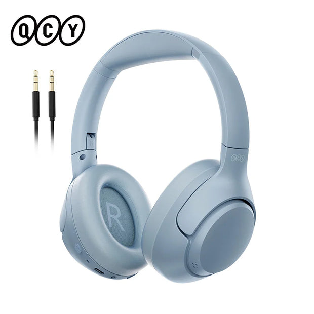 QCY H3 ANC Wireless Headphones 43dB Hybrid Active Noise Cancellation Headset Bluetooth 5.4 Hi-Res Audio Earphones 60H Playtime