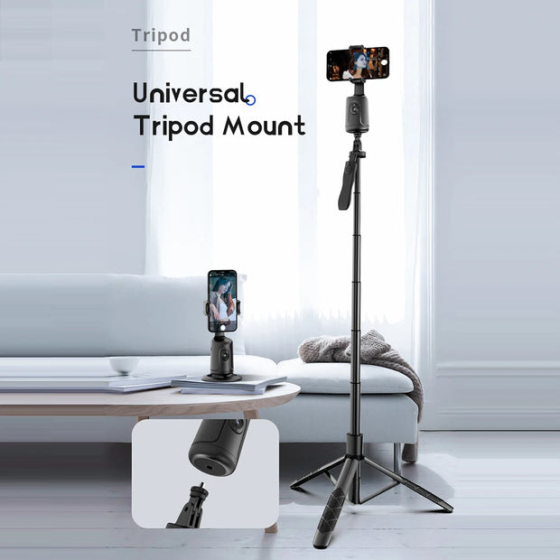 360 Rotation Follow-up Gimbal Stabilizer Camera Phone Holder Tripod  Desktop Tracking Gimbal Stand For Tiktok Live Photography