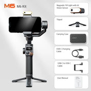 Hohem iSteady M6 3-Axis Gimbal Stabilizer Foldable Selfie Stick With APP Control&Magnetic Fill Light for Smartphone Cell Phone