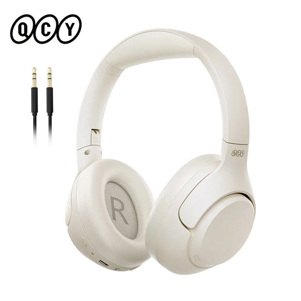 QCY H3 ANC Wireless Headphones 43dB Active Noise Cancellation Headset Wired/Wireless Bluetooth 5.4 Hi-Res Audio Earphones 60Hrs