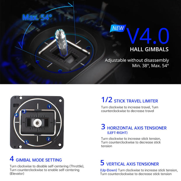 IN STOCK RadioMaster TX16S MKII V4.0 16ch 2.4G Hall Gimbals ELRS 4in1 Version Transmitter Remote Control Support EDGETX OPENTX