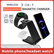 30W Wireless Travel Charger 3 in 1 For Samsung Galaxy S23 S22 Ultra Watch 6/5/4 Active 1 2 Buds 2 Pro/Pro Fast Charging Station