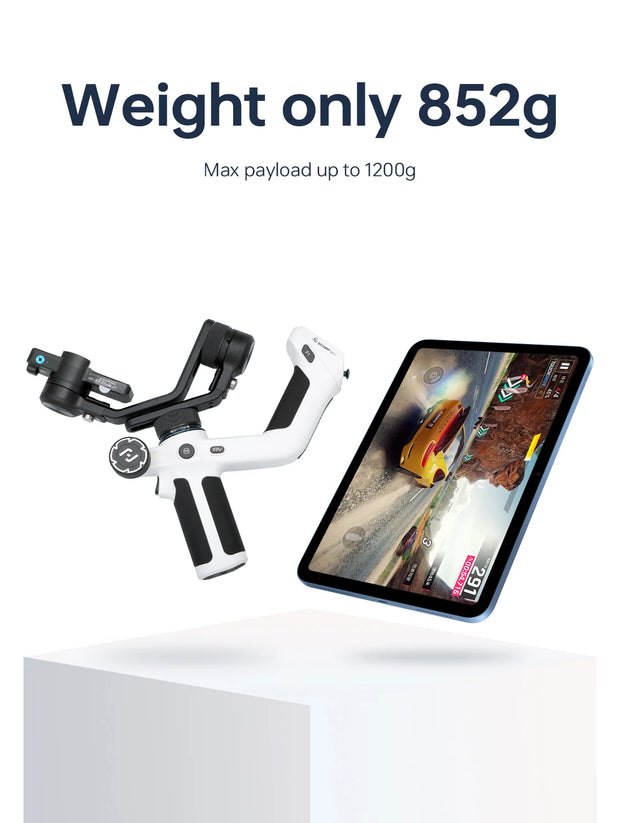 FeiyuTech SCORP Mini-2 All-in-One 3-Axis Handheld Gimbal Stabilizer for Sony A7III GoPro 12 iPhone 15 Pro Samsung S24 AI Tracker