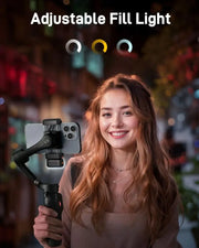 hohem Official V3 Smartphone Stabilizer Ai Face Tracking 3-Axis Phone Gimbal Built-in Selfie Stick Portable iPhone16/Samsung