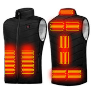 New 9 Heated Vest Jacket Fashion Men Women Coat Clothes Intelligent Electric Heating Thermal Warm Clothes Winter Heated Hunt