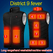 New 9 Heated Vest Jacket Fashion Men Women Coat Clothes Intelligent Electric Heating Thermal Warm Clothes Winter Heated Hunt