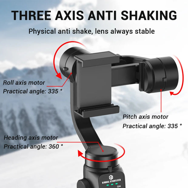 COOL DIER 2024 New F10 3 Axis Anti Shake Handheld Gimbal Stabilizer - Gimbills