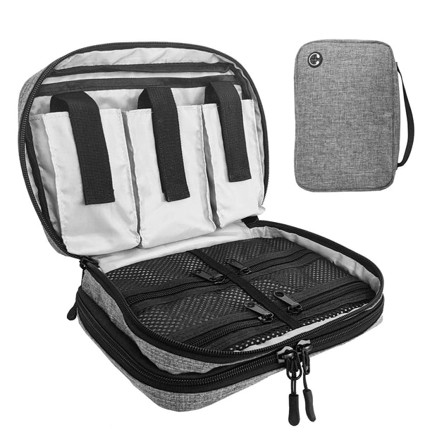 Tech Organizer Case | Electronics Gear Organizer for Cables;  Devices;  Thumb Drives;  Connectors;  USB;  HDMI;  Mouses;  Hard Drives;  Battery Chargers;  Phones