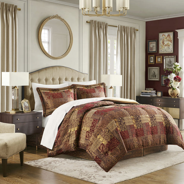 4 Piece Brown Comforter Set