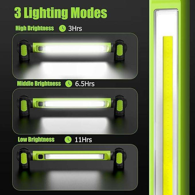 Work Light, 2500LM Bright LED Work Lights, 5200mAh Rechargeable Magnetic Underhood Work Light with Hooks, Cordless Battery Powered Mechanic Light for Car Repairing/Inspection/Garage/Workshop/Emergency