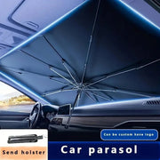 Stainless Steel Premium Car Windshield Sunshade - Portable, Foldable, and Adjustable Design for Maximum Sun Protection - Easy to Install and Store