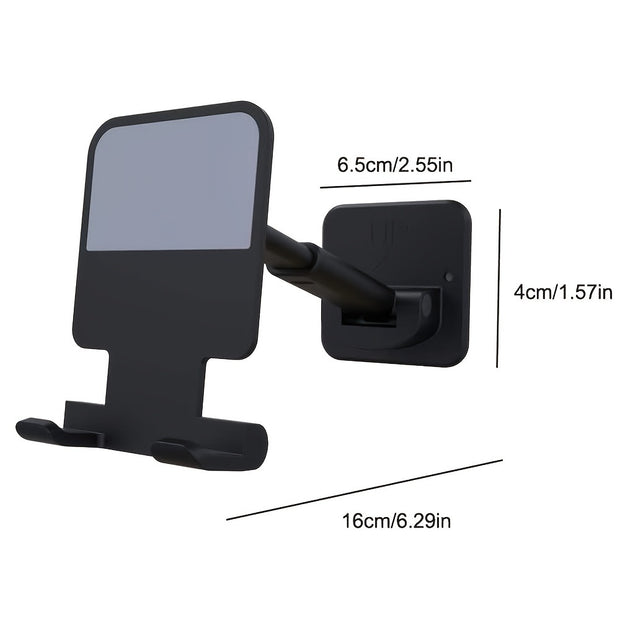 Wall Mounted Phone Holder; Mobile Phone Telescopic Bracket; Adhesive Bathroom Kitchen Desktop Portable Folding Mobile Phone Stand For IPhone/Android And Other Phones