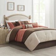 7 Piece Faux Suede Comforter Set