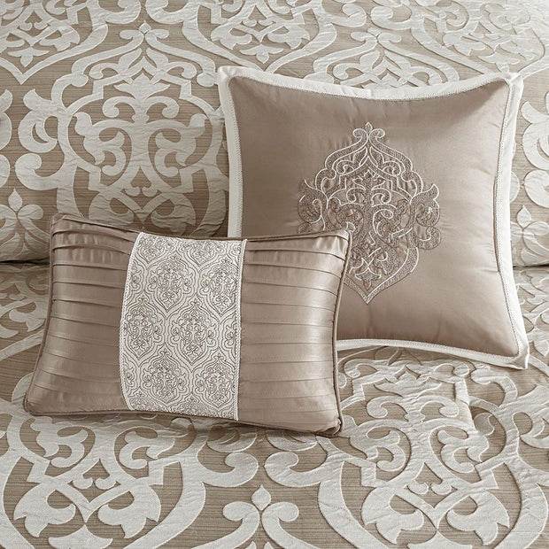 8 Piece Jacquard Comforter Set