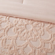 3-Piece Tufted Cotton Chenille Medallion Comforter Set