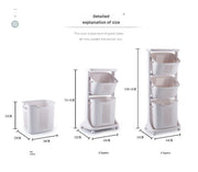 Multi-functional Organizing Shelving Bathroom Sorting Dirty Laundry Basket Plastic Large Mobile Storage Basket