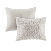 3-Piece Tufted Cotton Chenille Medallion Comforter Set