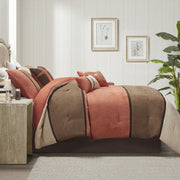 7 Piece Faux Suede Comforter Set