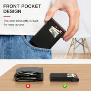 Slim Minimalist Wallet for Men | RFID Blocking Wallet | Easy Pop Up Card Access