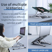 Laptop stand double-layer desktop aluminum alloy stand folding heat dissipation stand lifting Ban on Amazon sales