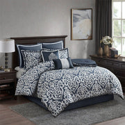 8 Piece Jacquard Comforter Set