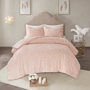 3-Piece Tufted Cotton Chenille Medallion Comforter Set