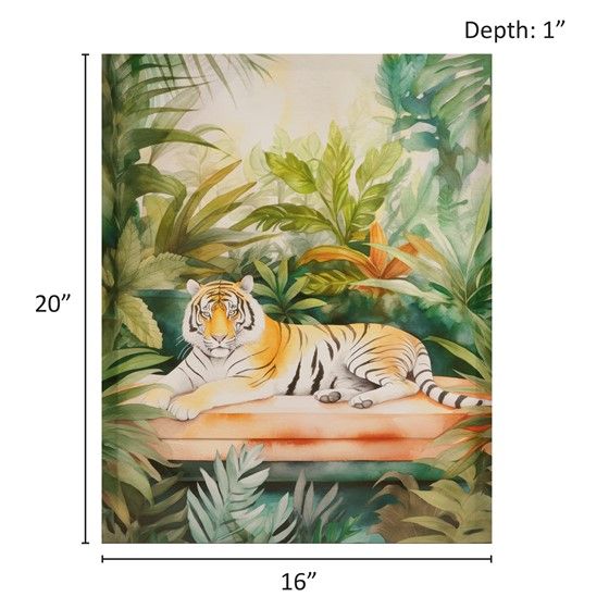 Jungle Tiger Canvas Wall Art